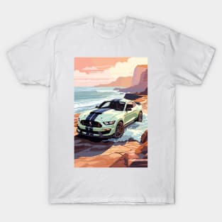 Modern American GT 500 Muscle Car Green Poster T-Shirt